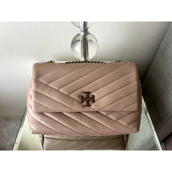 Tory Burch Small Kira Chevron Convertible Shoulder Bag - Devon Sand - Picture 2 of 13